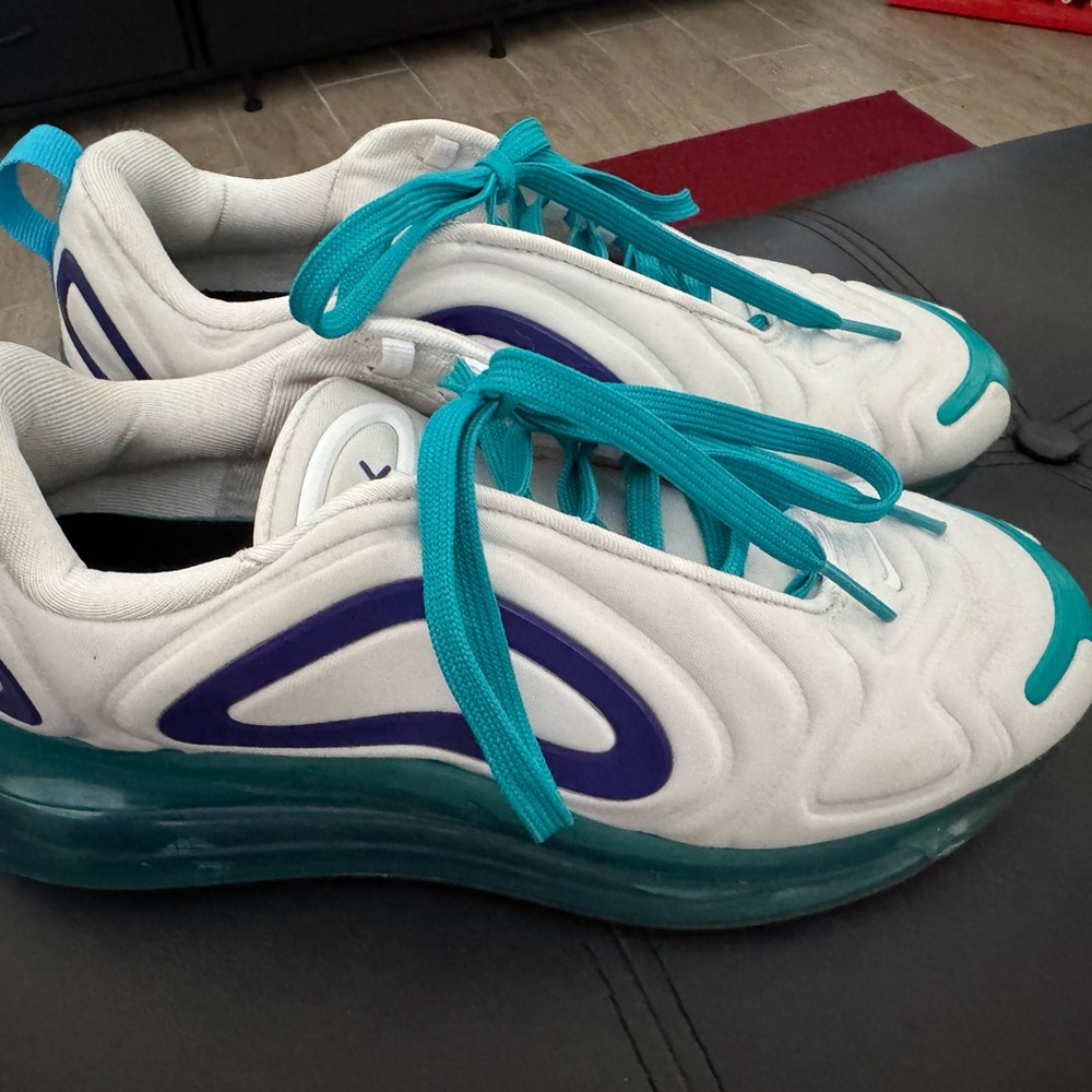 Nike Sneakers with Teal & Purple Accents